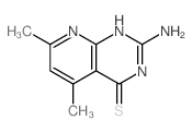 9-amino-3,5-dimethyl-2,8,10-triazabicyclo[4.4.0]deca-2,4,8,11-tetraene-7-thione结构式