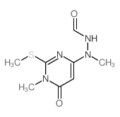 Formic acid,2-[1,6-dihydro-1-methyl-2-(methylthio)-6-oxo-4-pyrimidinyl]-2-methylhydrazide(7CI,8CI) Structure