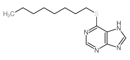 6-octylsulfanyl-7H-purine Structure