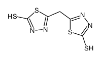 5-[(2-sulfanylidene-3H-1,3,4-thiadiazol-5-yl)methyl]-3H-1,3,4-thiadiazole-2-thione结构式