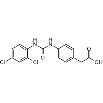 2-(4-(3-(2,4-Dichlorophenyl)ureido)phenyl)aceticacid Structure