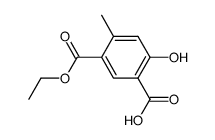 4-hydroxy-6-methyl-isophthalic acid-1-ethyl ester Structure