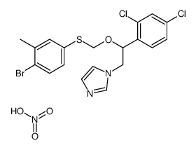 1-[2-[(4-bromo-3-methylphenyl)sulfanylmethoxy]-2-(2,4-dichlorophenyl)ethyl]imidazole,nitric acid结构式