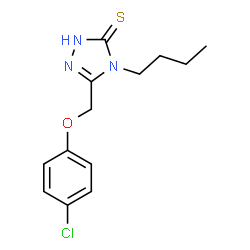4-BUTYL-5-(4-CHLOROPHENOXYMETHYL)-4H-1,2,4-TRIAZOLE-3-THIOL结构式