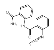 [2-[(2-carbamoylphenyl)carbamoyl]phenyl]imino-imino-azanium structure