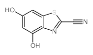 4,6-二羟基苯并[d]噻唑-2-甲腈结构式