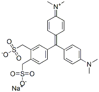 N-[4-[(3,4-双磺酸甲基苯基)(4-二甲胺基苯基)亚甲基]-2,5-环己二烯-1-亚基]-N-甲基甲胺内盐钠盐结构式