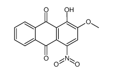 1-hydroxy-2-methoxy-4-nitro-anthraquinone结构式