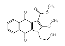 Methyl 1-(2-hydroxyethyl)-2-methoxy-4,9-dioxo-4,9-dihydro-1H-benzo[f]indole-3-carboxylate结构式