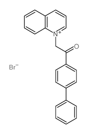 Quinolinium,1-(2-[1,1'-biphenyl]-4-yl-2-oxoethyl)-, bromide (1:1) structure