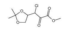 methyl 3-chloro-2-oxo-4,5-O-isopropylidenepentanoate Structure
