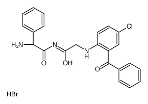 2-Benzoyl-4-chloro-N(sup alpha)-DL-(alpha-phenylglycyl)glycinanilide h ydrobromide结构式