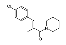 (E)-3-(4-chlorophenyl)-2-methyl-1-piperidin-1-ylprop-2-en-1-one结构式