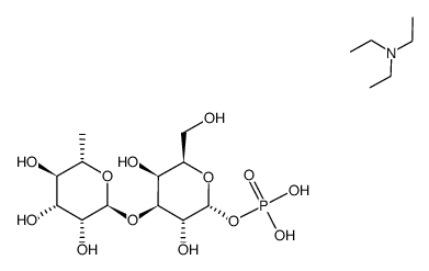 3-O-α-L-rhamnopyranosyl-α-D-galactopyranosyl phosphate triethylammonium salt Structure