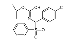 2-Methyl-2-propanyl [(4-chlorophenyl)(phenylsulfonyl)methyl]carba mate Structure
