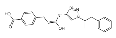 4-[[[3-(1-phenylpropan-2-yl)oxadiazol-3-ium-5-yl]carbamoylamino]methyl]benzoate结构式