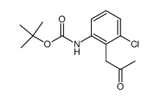 [3-Chloro-2-(2-oxo-propyl)-phenyl]-carbamic acid tert-butyl ester结构式