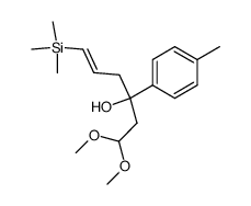(E)-1,1-dimethoxy-3-(p-tolyl)-6-(trimethylsilyl)hex-5-en-3-ol Structure