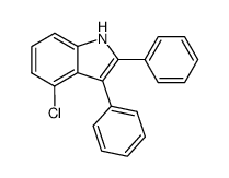 4-chloro-2,3-diphenyl-1H-indole结构式