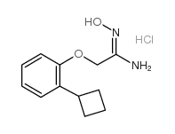 2-(2-Cyclobutylphenoxy)-N-hydroxyethanimidamide monohydrochloride Structure
