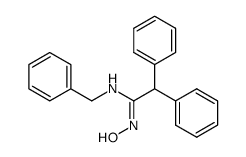 N-benzyl-N'-hydroxy-2,2-diphenylacetimidamide结构式