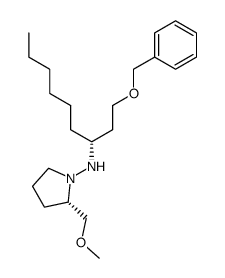 (1R,2S)-(-)-[1-(2-benzyloxyethyl)heptyl][2-(methoxymethyl)pyrrolidin-1-yl]amine结构式