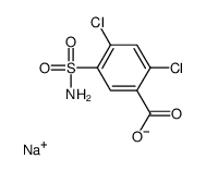 5-(Aminosulfonyl)-2,4-dichlorobenzoic acid sodium salt structure