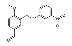 4-METHOXY-3-(3-NITRO-PHENOXYMETHYL)-BENZALDEHYDE structure