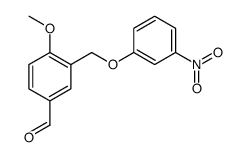 4-METHOXY-3-(3-NITRO-PHENOXYMETHYL)-BENZALDEHYDE结构式