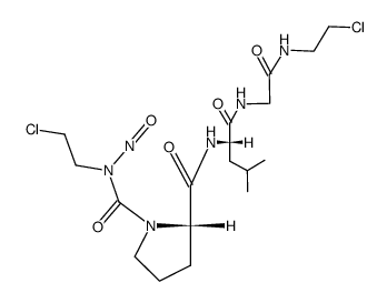 N-(chloro-2 ethyl) N-nitrosocarbamoyl L-prolyl L-leucyl glycine chloro-2 ethylamide Structure