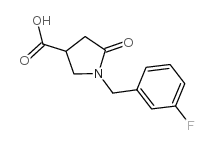 1-(3-FLUOROBENZYL)-5-OXO-PYRROLIDINE-3-CARBOXYLIC ACID structure