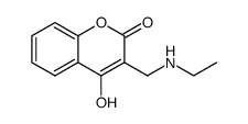 3-((ethylamino)methyl)-4-hydroxy-2H-chromen-2-one结构式