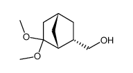 6-endo-hydroxymethylbicyclo(2.2.1)heptan-2-one dimethyl ketal结构式