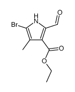 5-bromo-2-formyl-4-methyl-pyrrole-3-carboxylic acid ethyl ester Structure