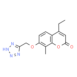 4-ethyl-8-methyl-7-(1H-tetrazol-5-ylmethoxy)-2H-chromen-2-one结构式