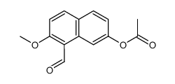 acetoxy-7 formyl-1 methoxy-2 naphtalene Structure