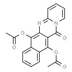 12H-Benzo[g]pyrido[2,1-b]quinazolin-12-one,6,11-bis(acetyloxy)- Structure