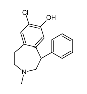 (5R)-8-chloro-3-methyl-5-phenyl-1,2,4,5-tetrahydro-3-benzazepin-7-ol结构式