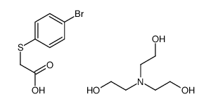 2-(4-bromophenyl)sulfanylacetate,tris(2-hydroxyethyl)azanium结构式