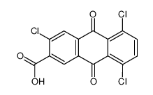 3,5,8-trichloro-9,10-dioxo-9,10-dihydro-anthracene-2-carboxylic acid结构式