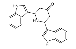 2,6-bis(1H-indol-3-yl)piperidin-4-one结构式