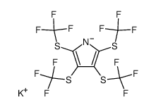 2,3,4,5-Tetrakis(trifluoromethylthio)-1-pyrrolylpotassium Structure