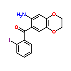 (7-Amino-2,3-dihydro-1,4-benzodioxin-6-yl)(2-iodophenyl)methanone Structure