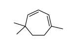 1,5,5-trimethylcyclohepta-1,3-diene Structure