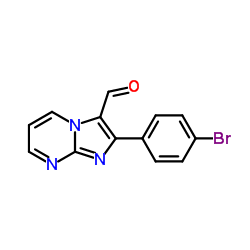 2-(4-Bromophenyl)imidazo[1,2-a]pyrimidine-3-carbaldehyde结构式