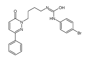 1-(4-bromophenyl)-3-[4-(6-oxo-3-phenylpyridazin-1-yl)butyl]urea结构式