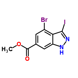 Methyl 4-bromo-3-iodo-1H-indazole-6-carboxylate图片