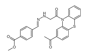 methyl 4-[(E)-[[2-(2-acetylphenothiazin-10-yl)-2-oxoethyl]hydrazinylidene]methyl]benzoate Structure