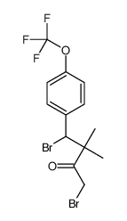 1,4-dibromo-3,3-dimethyl-4-[4-(trifluoromethoxy)phenyl]butan-2-one Structure