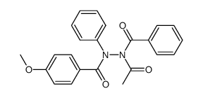 1-phenyl-1-(4-methoxybenzoyl)-2-benzoyl-2-acetylhydrazine结构式